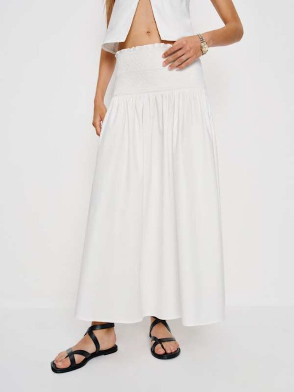 Reformation Haven Skirt Ivory - Size M